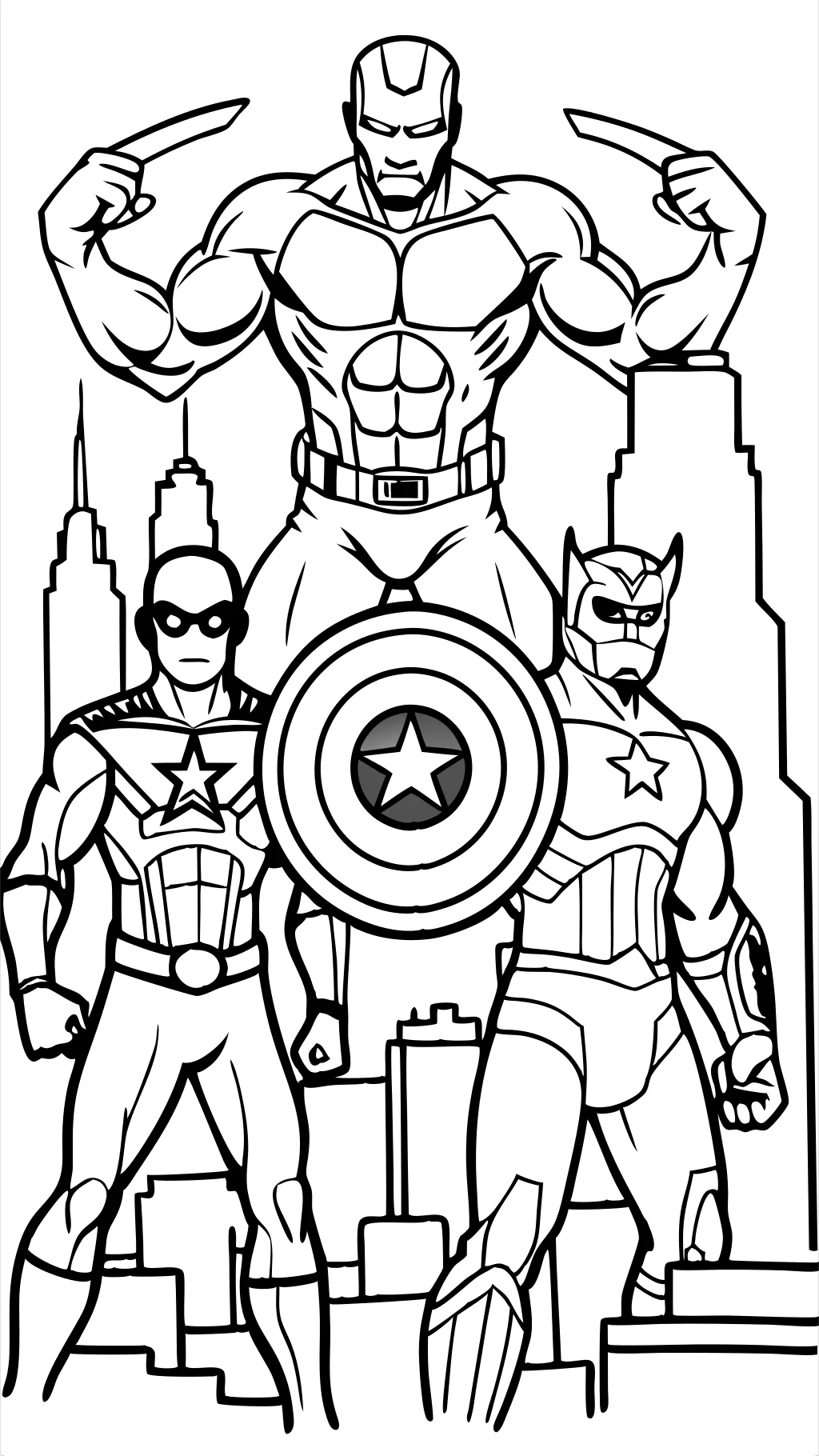 coloring pages the avengers